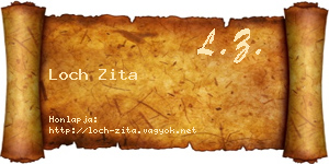 Loch Zita névjegykártya
