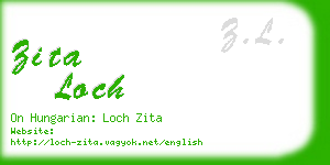 zita loch business card